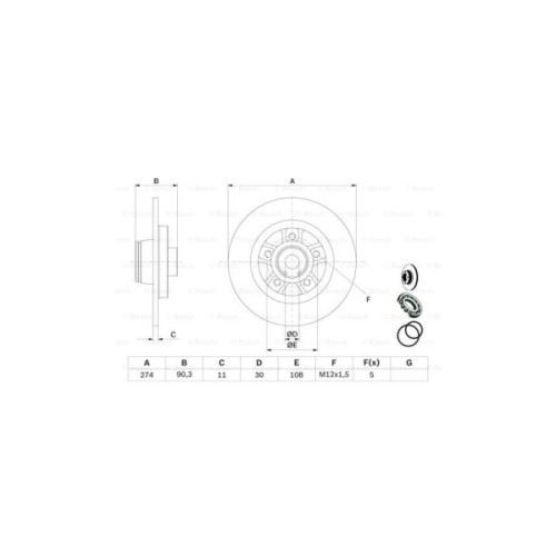 Гальмівний диск Bosch 0 986 479 015