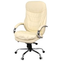 Офісне крісло Аклас Валенсія Soft CH MB Бежевий (Шкіра LC-F) (00161473)