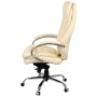 Офісне крісло Аклас Валенсія Soft CH MB Бежевий (Шкіра LC-F) (00161473)