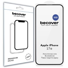 Скло захисне BeCover 10D Apple iPhone 17e Black (715142)