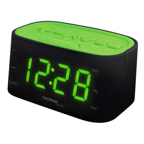 Настільний годинник Technoline WT465 з радіо Black/Green (WT465 grun) (DAS301825)