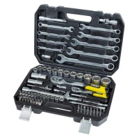 Набір інструментів Sigma насадок торцевих та біт 1/4", 1/2" 82шт CrV mid (6001551)