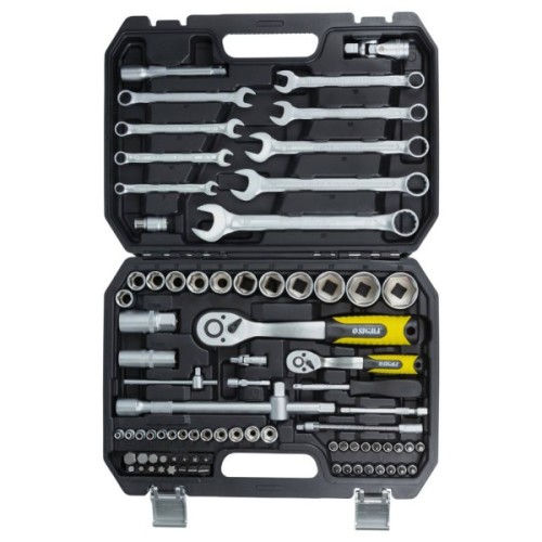 Набір інструментів Sigma насадок торцевих та біт 1/4", 1/2" 82шт CrV mid (6001551)