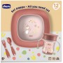 Набір дитячого посуду Chicco Set Pappa 12 м+ Рожевий (16201.15)