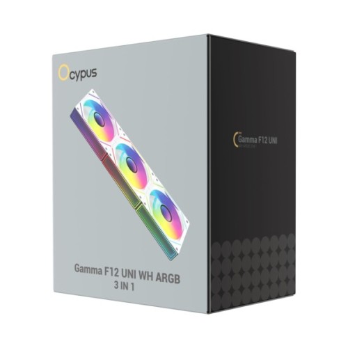 Кулер до корпусу OCYPUS GAMMA F12 UNI WH ARG (GAMMA-F12-WH3AM00U-GL)