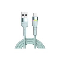 Дата кабель USB 2.0 AM to USB-C 1.0m 3A LED blue Essager (EXCT-XCD03)