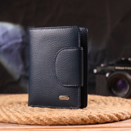 Гаманець Canpellini З натуральної шкіри Синій (21675)