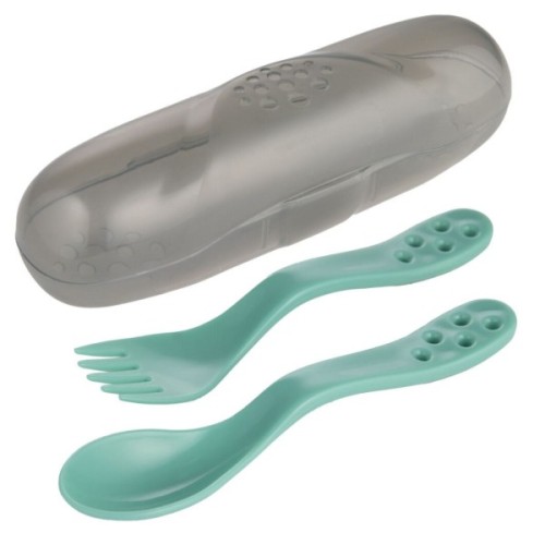 Набір дитячого посуду Canpol babies столові прибори в футлярі - бірюзовий (74/019_tur)