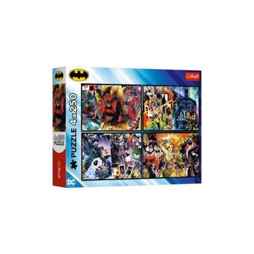 Пазл Trefl Batman Бетмен в дії 4х 250 елементів (5900511133103)