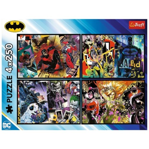 Пазл Trefl Batman Бетмен в дії 4х 250 елементів (5900511133103)