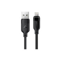 Дата кабель USB 2.0 AM to Lightning 1.2m 2.4A TPE black Acefast (6974316286202)