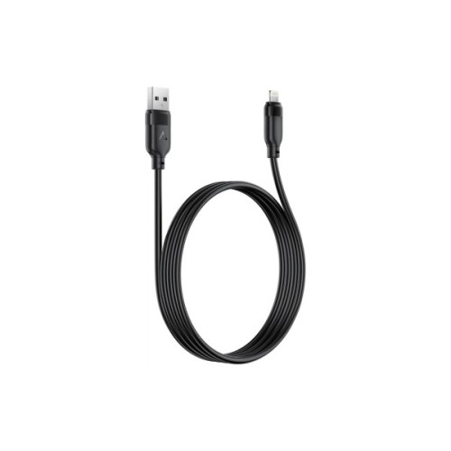 Дата кабель USB 2.0 AM to Lightning 1.2m 2.4A TPE black Acefast (6974316286202)