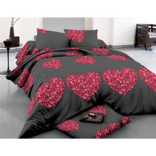 Постільна білизна MirSon Сатин 22-1290 Heart of flowers Односпальний (2200003605136)