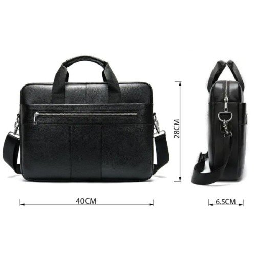 Сумка Vintage Шкіряна Чорна (14794)