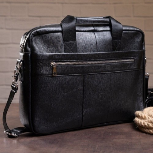 Сумка Vintage Шкіряна Чорна (14794)