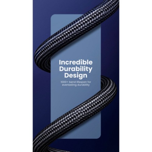 Кабель мультимедійний HDMI M to HDMI M 5.0m braided HD140 black Ugreen (80405)