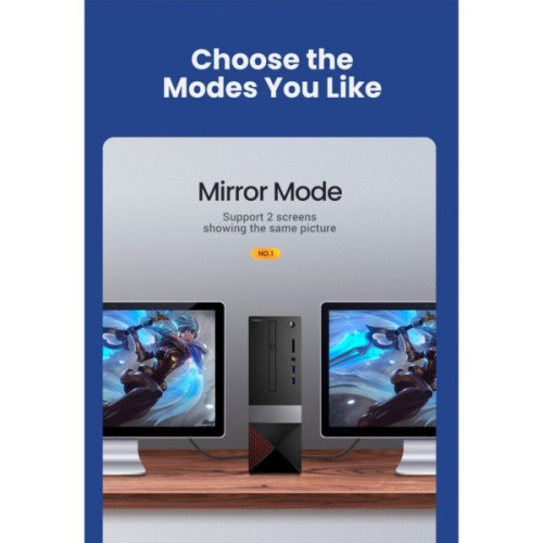 Кабель мультимедійний HDMI M to HDMI M 5.0m braided HD140 black Ugreen (80405)