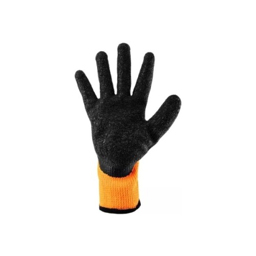 Захисні рукавиці Neo Tools латексне покриття, поліестер, р.9, помаранчево чорні (97-612-9)