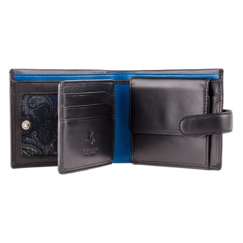 Гаманець Visconti PM102 Leonardo з RFID Black Blue (PM102 BLK/BLUE)