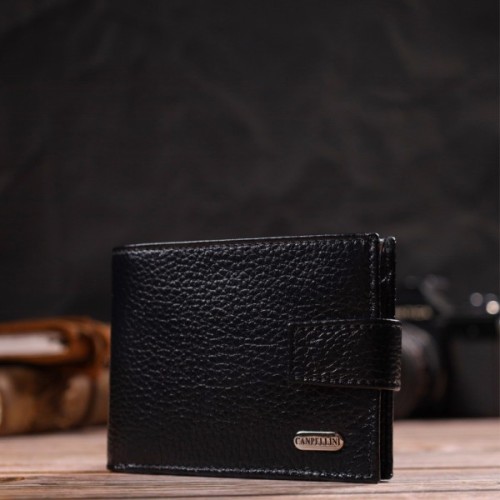 Портмоне Canpellini З натуральної шкіри Чорне (21749)