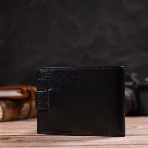 Портмоне Canpellini З натуральної шкіри Чорне (21749)