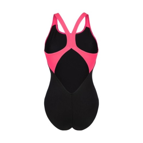 Купальник Arena Dreamhline Swimsuit V Back 008328-500 чорний, фіолетовий, бірюзовій 42 (3468337427971)