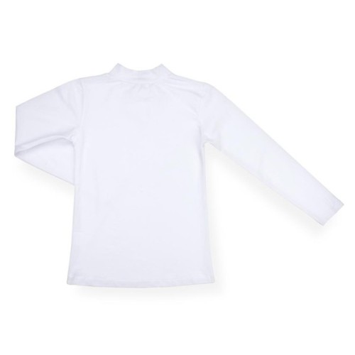 Кофта дитяча Matilda зі стійкою і мереживом на поличці (8658-152-white)