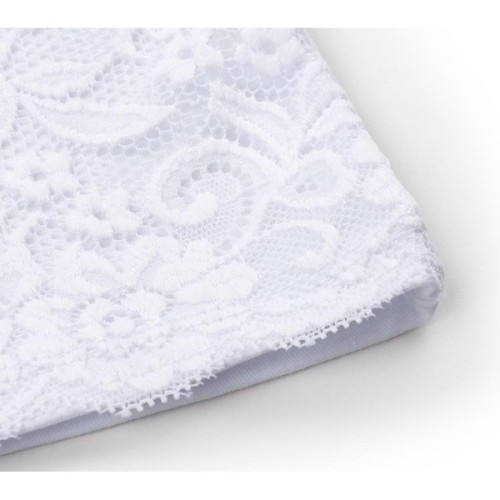 Кофта дитяча Matilda зі стійкою і мереживом на поличці (8658-152-white)