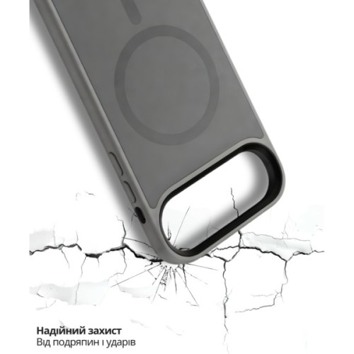 Чохол до мобільного телефона BeCover FIBRA ArcLine MagSafe Apple iPhone 17 Air Gray (715377)