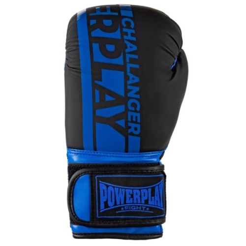 Боксерські рукавички PowerPlay 3086 Matt Challenger Чорно-Сині 14 унцій (PP_3086_14oz_Bl/Navy)