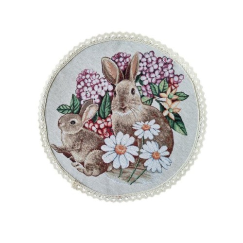 Серветка на стіл Прованс гобеленова кругла Alicia D-35 (026073)