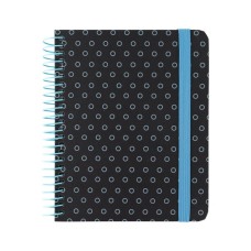 Блокнот Axent на спіралі В6 120 аркушів, клітинка, тверда обкладинка, графіт (8461-3-A)