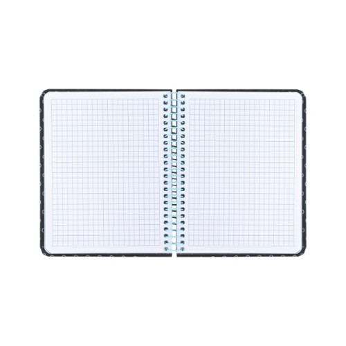 Блокнот Axent на спіралі В6 120 аркушів, клітинка, тверда обкладинка, графіт (8461-3-A)