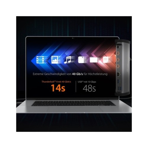 Порт-реплікатор J5create Dock-Station USB-C 11-in-1 (Thunderbolt/PD/картридер/USB-A/USB-C) (JTD562-EN)