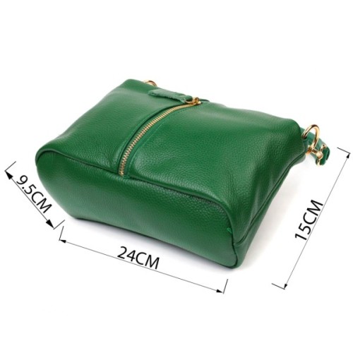 Сумка Vintage Через плече із натуральної шкіри Зелена (22097)