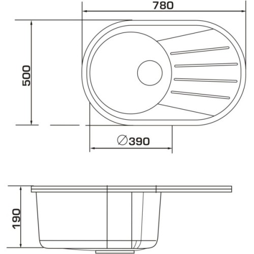 Мийка кухонна GRANADO MURCIA gris