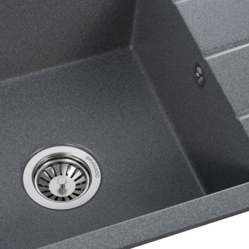 Мийка кухонна GRANADO NAVIA grafito з сифоном (775*495mm.) (gr3809)