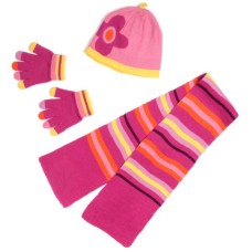 Шапка дитяча Fortune з шарфом (212-23-44G-pink)