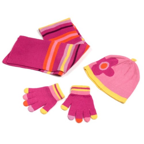 Шапка дитяча Fortune з шарфом (212-23-44G-pink)