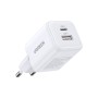 Зарядний пристрій Ugreen X514 1xUSB-C PD20W + 1xUSB GaN white (65006)