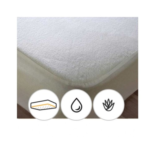 Наматрацник MirSon Terry Waterproof Aloe Vera 219 водонепроникний гумка по периметру 70x190 см (2200000368294)