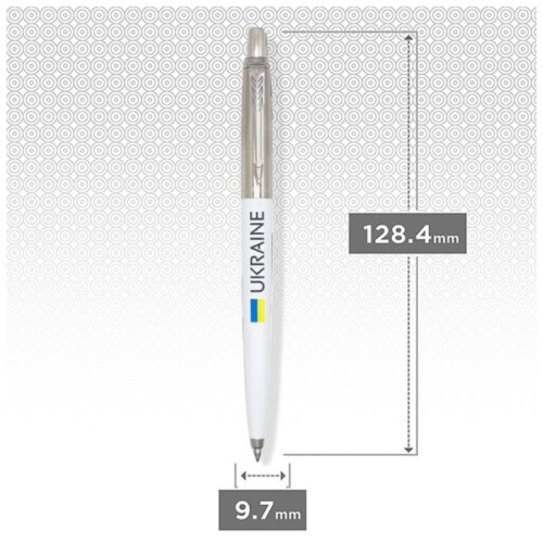 Ручка кулькова Parker JOTTER 17 Originals UKRAINE White CT BP Прапор + Ukraine (15032_T1403u)