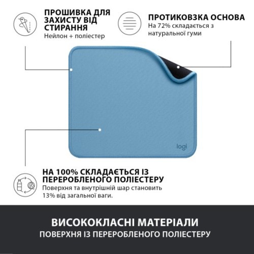 Килимок для мишки Logitech Mouse Pad Studio Series Blue (956-000051)