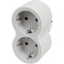 Мережевий розгалужувач Legrand СТАНДАРТ 2х2К+З фронтальні розетки , колір Білий/Сірий (694516)
