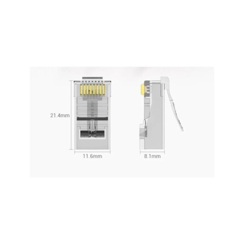 Конектор RJ45 UTP Cat.6 Modular 10 шт. Vention (IDDR0-10)