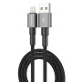 Дата кабель USB 2.0 AM to Lightning 1.0m 2.4A black Grand-X (PL-08B)