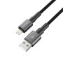 Дата кабель USB 2.0 AM to Lightning 1.0m 2.4A black Grand-X (PL-08B)