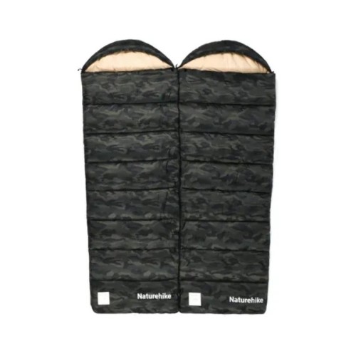 Спальний мішок Naturehike з капюшоном M320 CNK2350WS023, зелений камуфляж, лівий (6975641889199)
