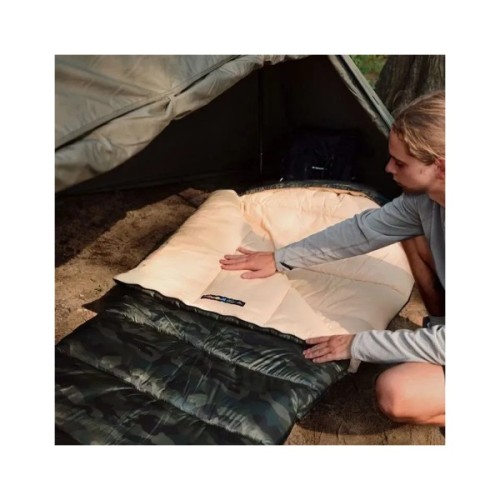 Спальний мішок Naturehike з капюшоном M320 CNK2350WS023, зелений камуфляж, лівий (6975641889199)