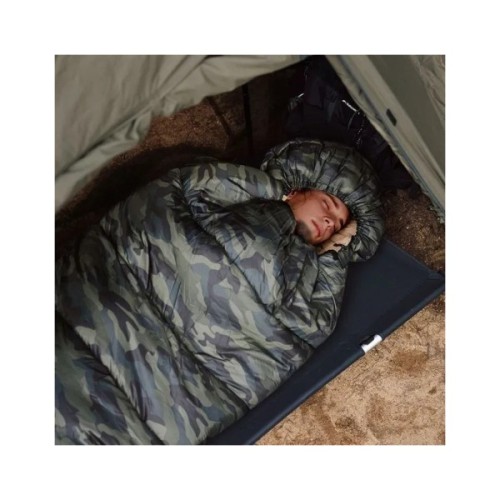 Спальний мішок Naturehike з капюшоном M320 CNK2350WS023, зелений камуфляж, лівий (6975641889199)